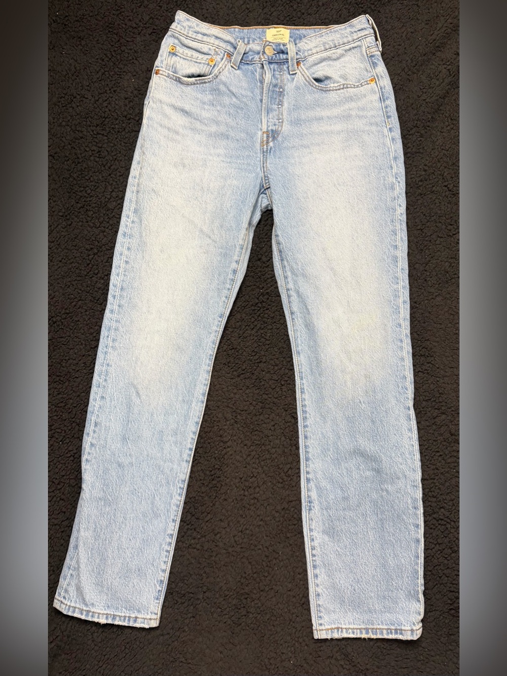 Levi’s 501 Original Women’s Jeans W26 L30 Light Wash Straight Leg